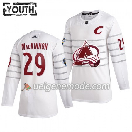 Kinder Colorado Avalanche Trikot Nathan MacKinnon 29 Weiß Adidas 2020 NHL All-Star Authentic